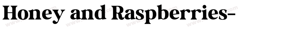 Honey and Raspberries字体转换
